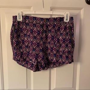 Multicolored flowy soft shorts with pockets